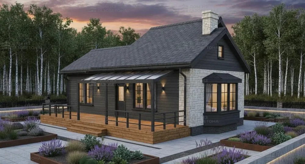 Проект Одноэтажный дом 9 на 11, 64 м2