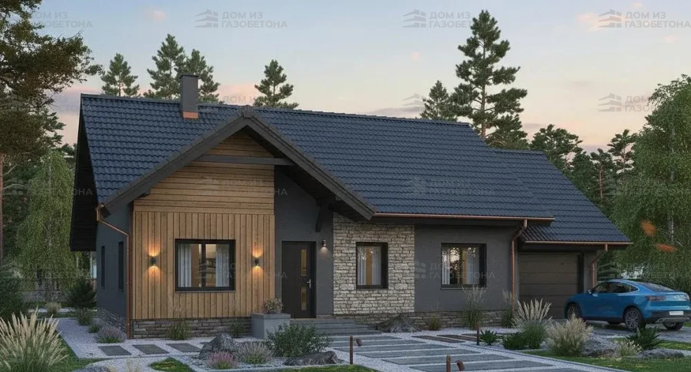 Проект Одноэтажный дом 15 на 11, 126 м2