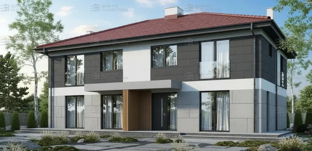 Проект Двухэтажный дом 15 на 14, 138 м2