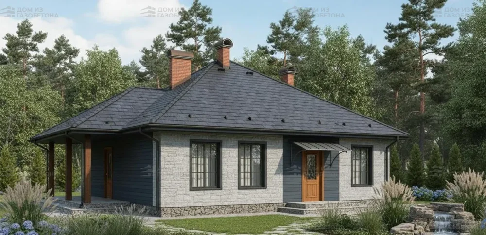 Проект Одноэтажный дом 12 на 18, 134 м2