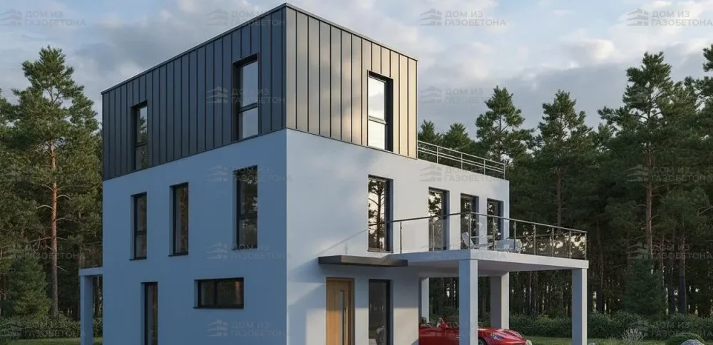 Проект Трёхэтажный дом 10 на 12, 184 м2