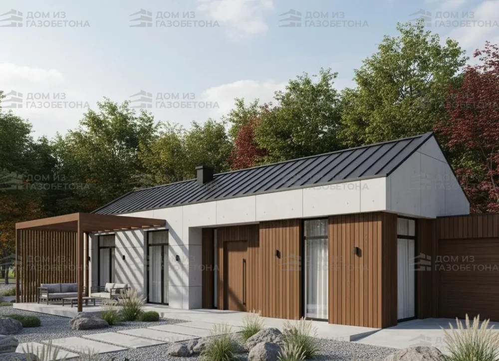 Проект Одноэтажный дом 17 на 9, 125 м2