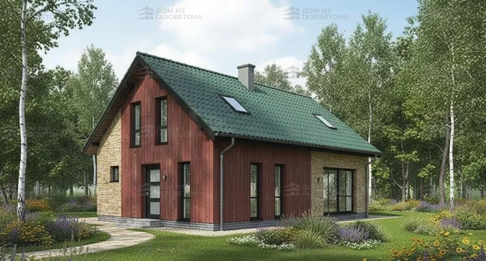 Проект Двухэтажный дом 14 на 10, 181 м2