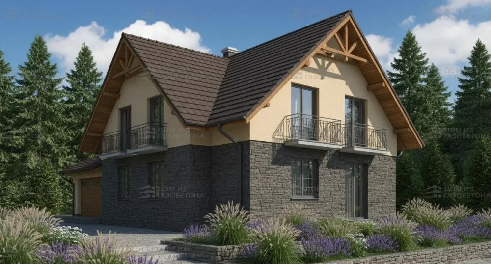 Проект Двухэтажный дом 14 на 10, 174 м2