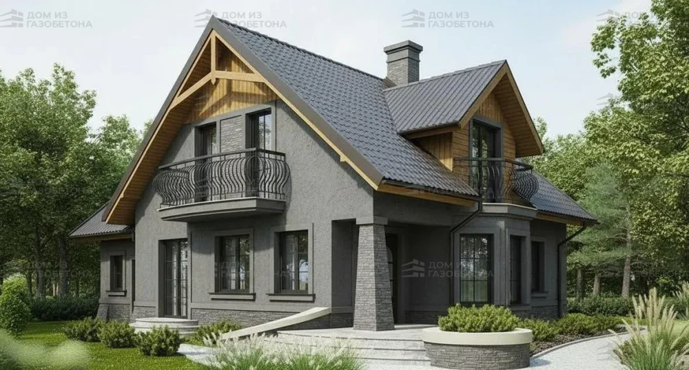 Проект Двухэтажный дом 14 на 11, 170 м2