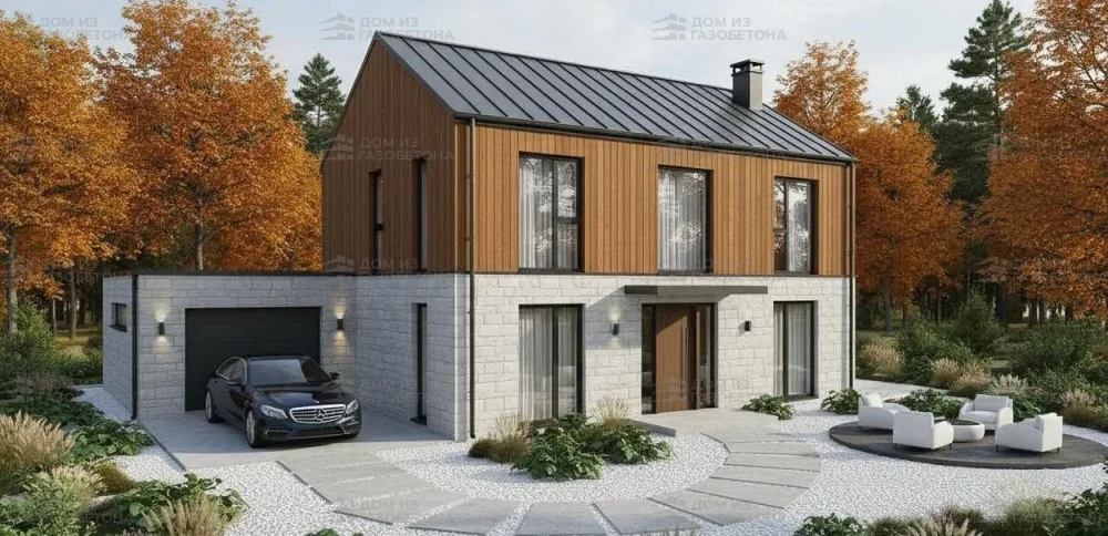 Проект Двухэтажный дом 13 на 11, 130 м2