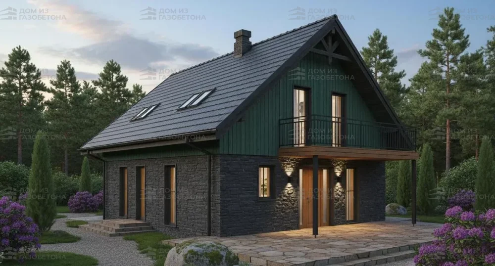 Проект Двухэтажный дом 13 на 11, 163 м2