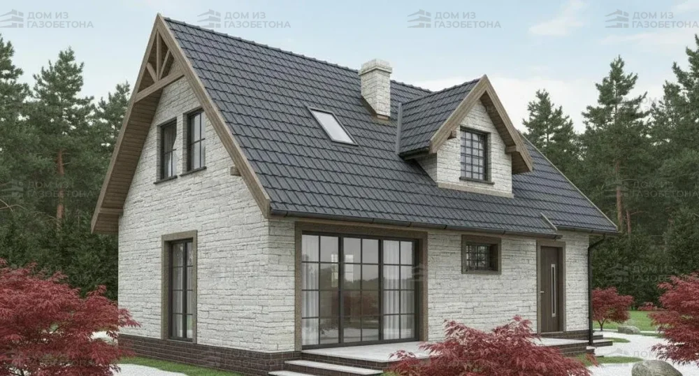 Проект Двухэтажный дом 11 на 8, 100 м2