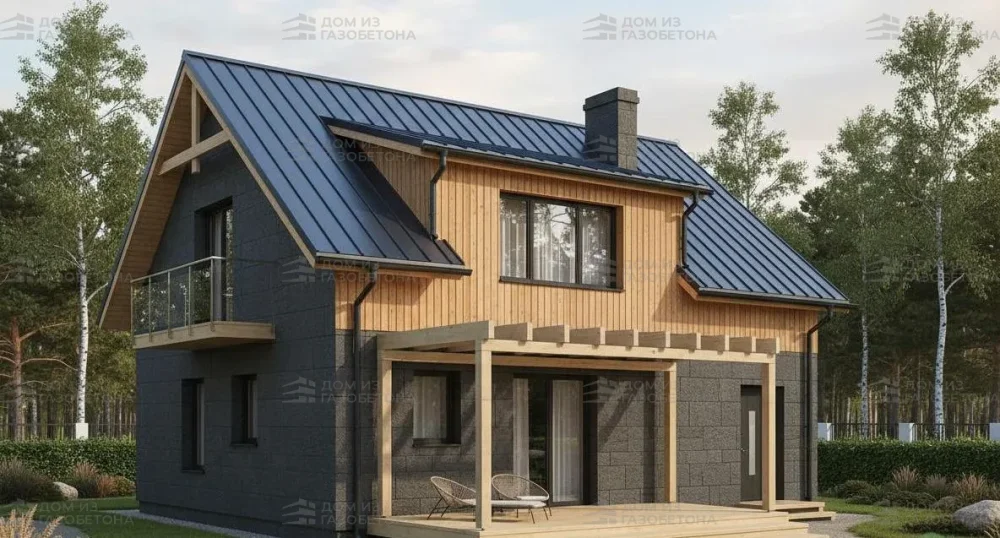 Проект Двухэтажный дом 12 на 12, 135 м2