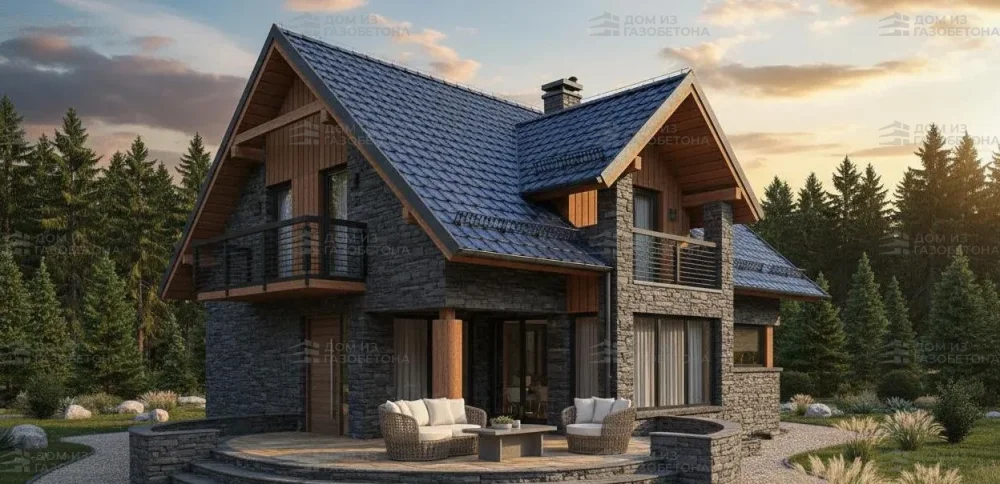 Проект Двухэтажный дом 18 на 12, 288 м2