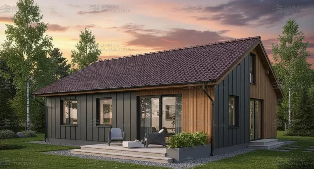 Проект Одноэтажный дом 11 на 10, 91 м2