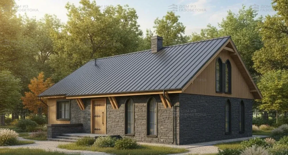 Проект Одноэтажный дом 13 на 12, 129 м2