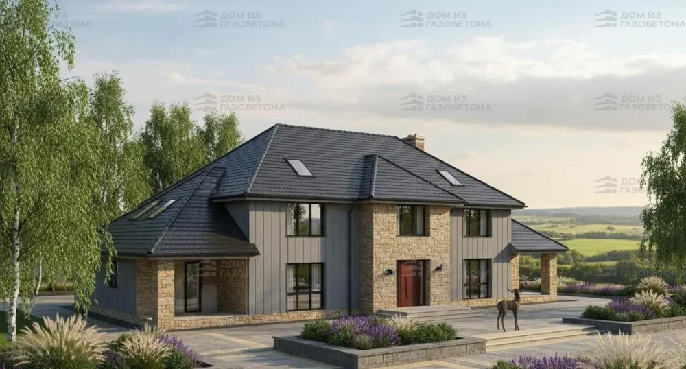 Проект Двухэтажный дом 33 на 40, 496 м2